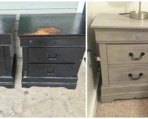 image of used quality end tables purchased and flipped into beautiful furniture