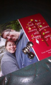 picture of our Christmas card with jingle bells on it