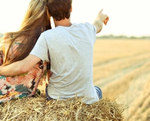 small town couple on a date, thinking up fun small town date ideas