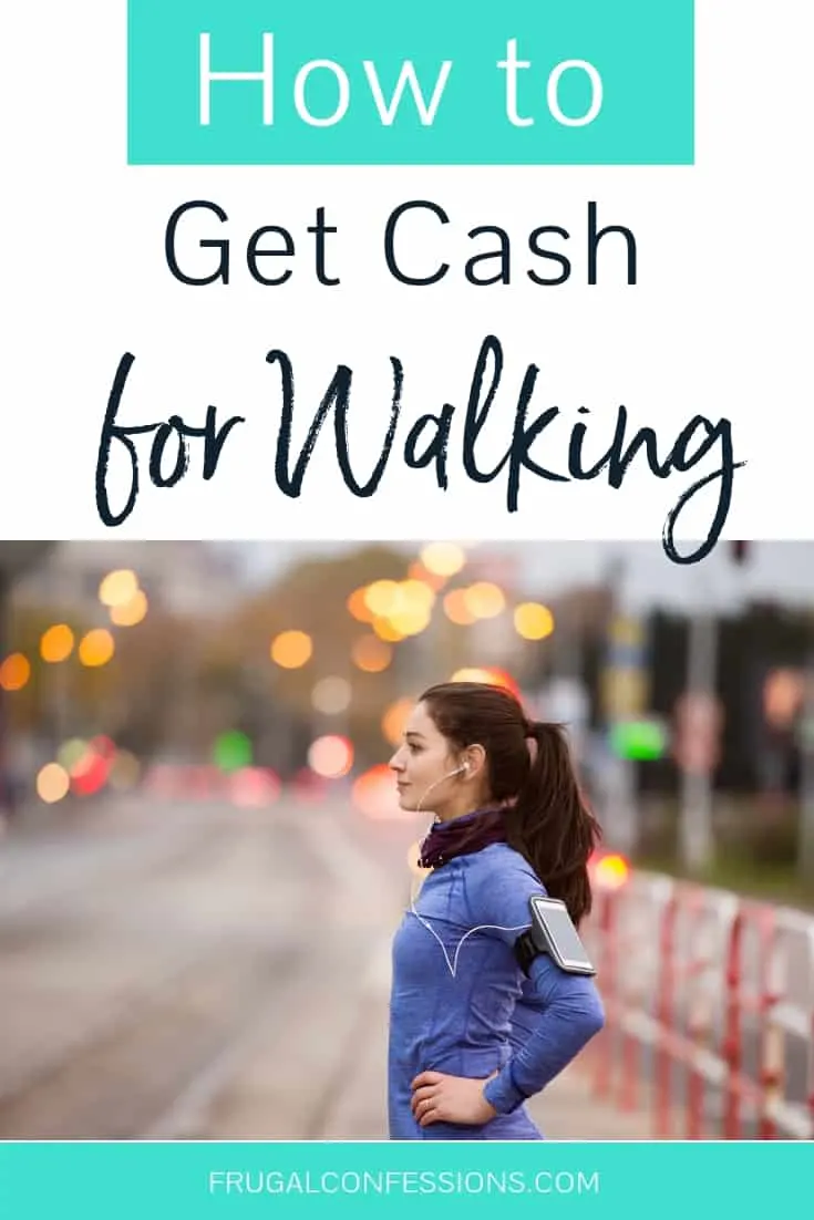 girl with fitbit strapped to upper arm, ready to walk, with text overlay "how to get cash for walking with fitbit"