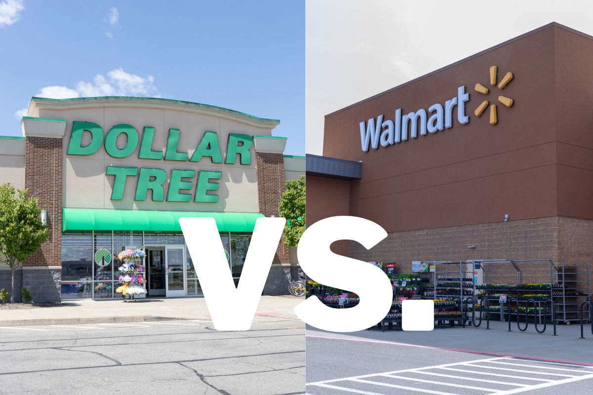dollar tree store photo vs. walmart store photo side by side