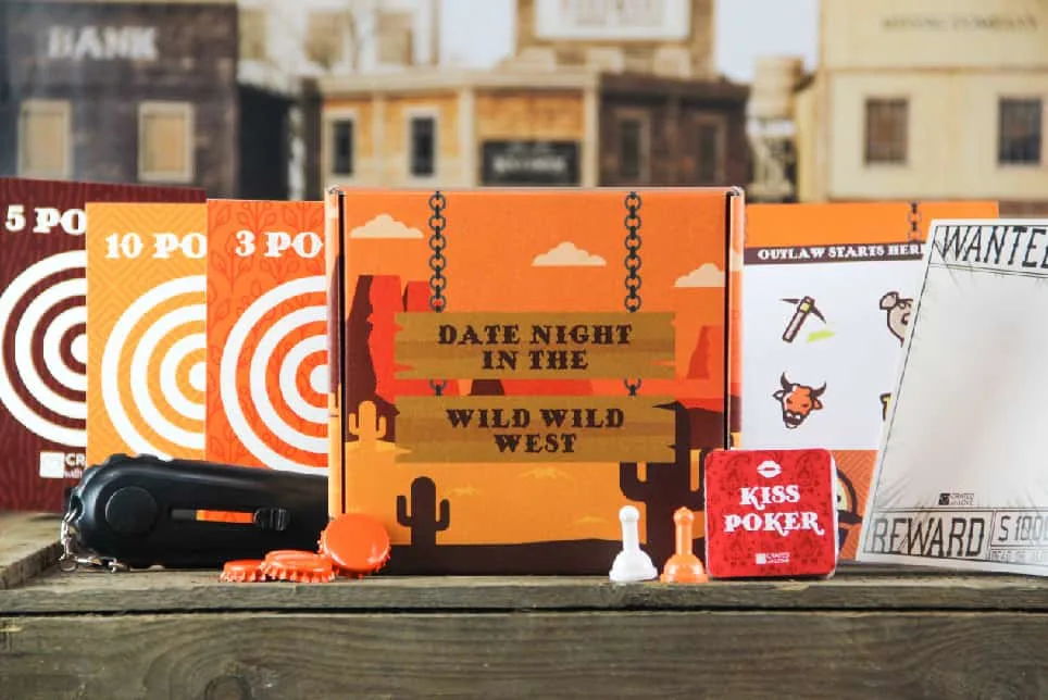 image with a wild wild west date night box theme