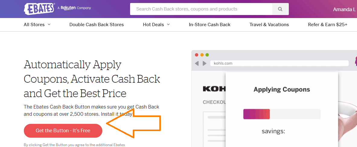 ebates button ways to earn extra cash