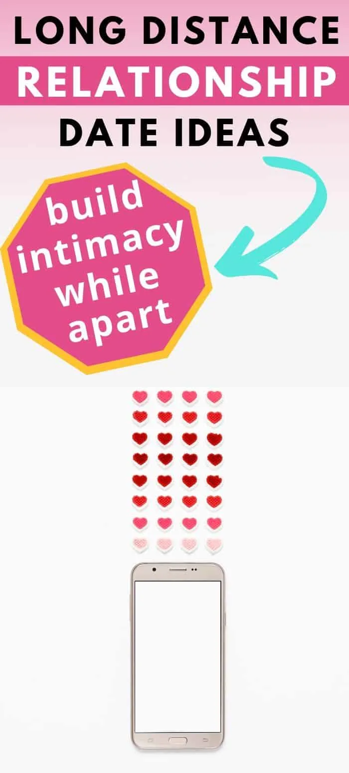 long vertical image of cell phone with hearts coming out of it