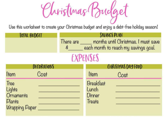 9 Best Christmas Budget Worksheet PDFs (All Free)
