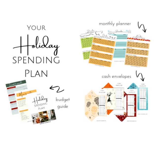 screenshot of Holiday budget planner from Money for the Mamas