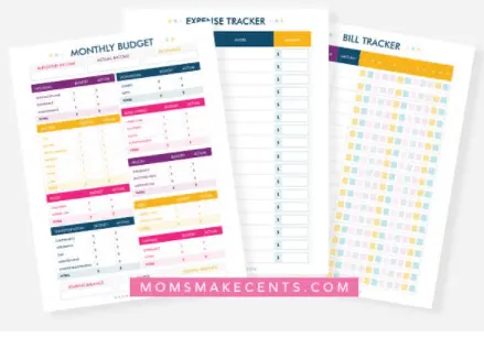 screenshot of MomsMakeCent's cute budget printables