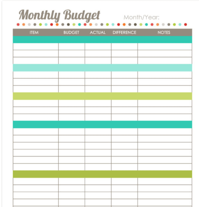 11 Cute Printable Monthly Budget Worksheets (Cute and Free!)