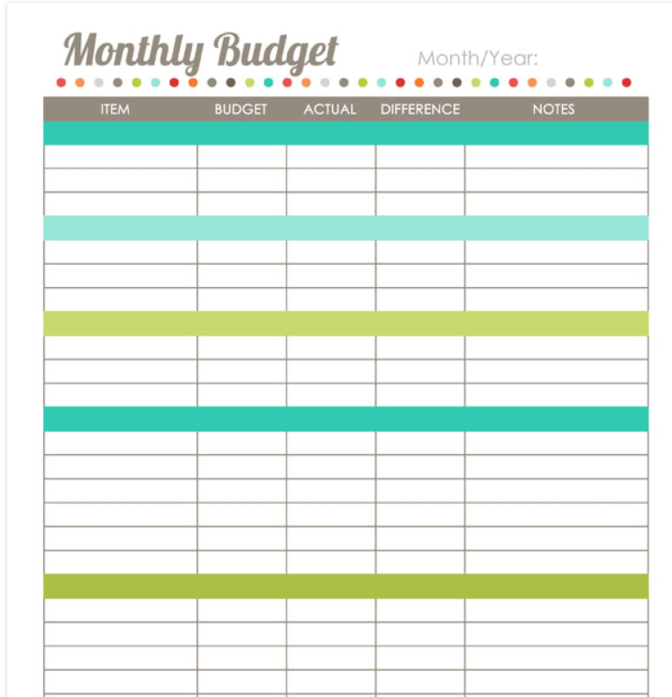 11 Cute Printable Monthly Budget Worksheets (Cute and Free!)
