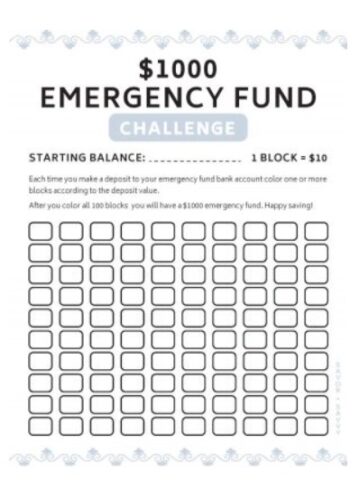 11 Free Printable Emergency Fund Trackers &amp; Charts