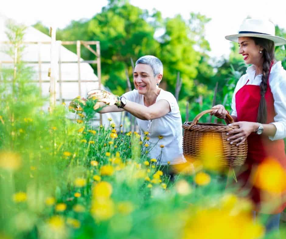 adult daughter gardening with mother for gift for what to get mom who doesn't want anything