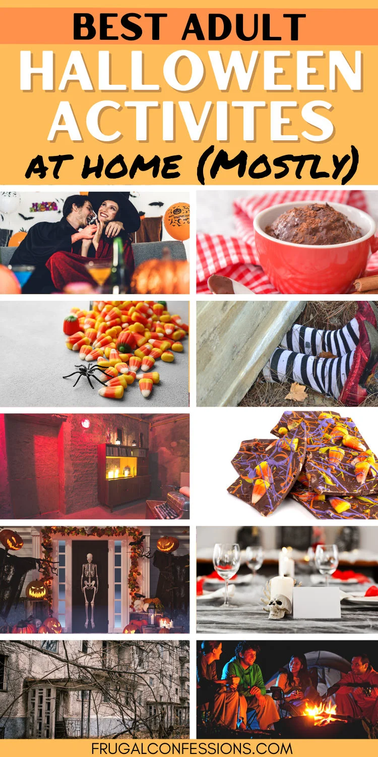 collection of fun Halloween activities for adults mostly at home