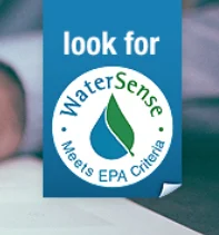 blue, green, and white WaterSense logo to look for