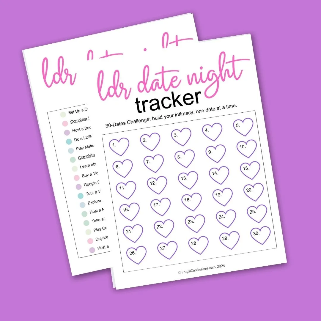 ldr date night challenge tracker and ideas list free printable