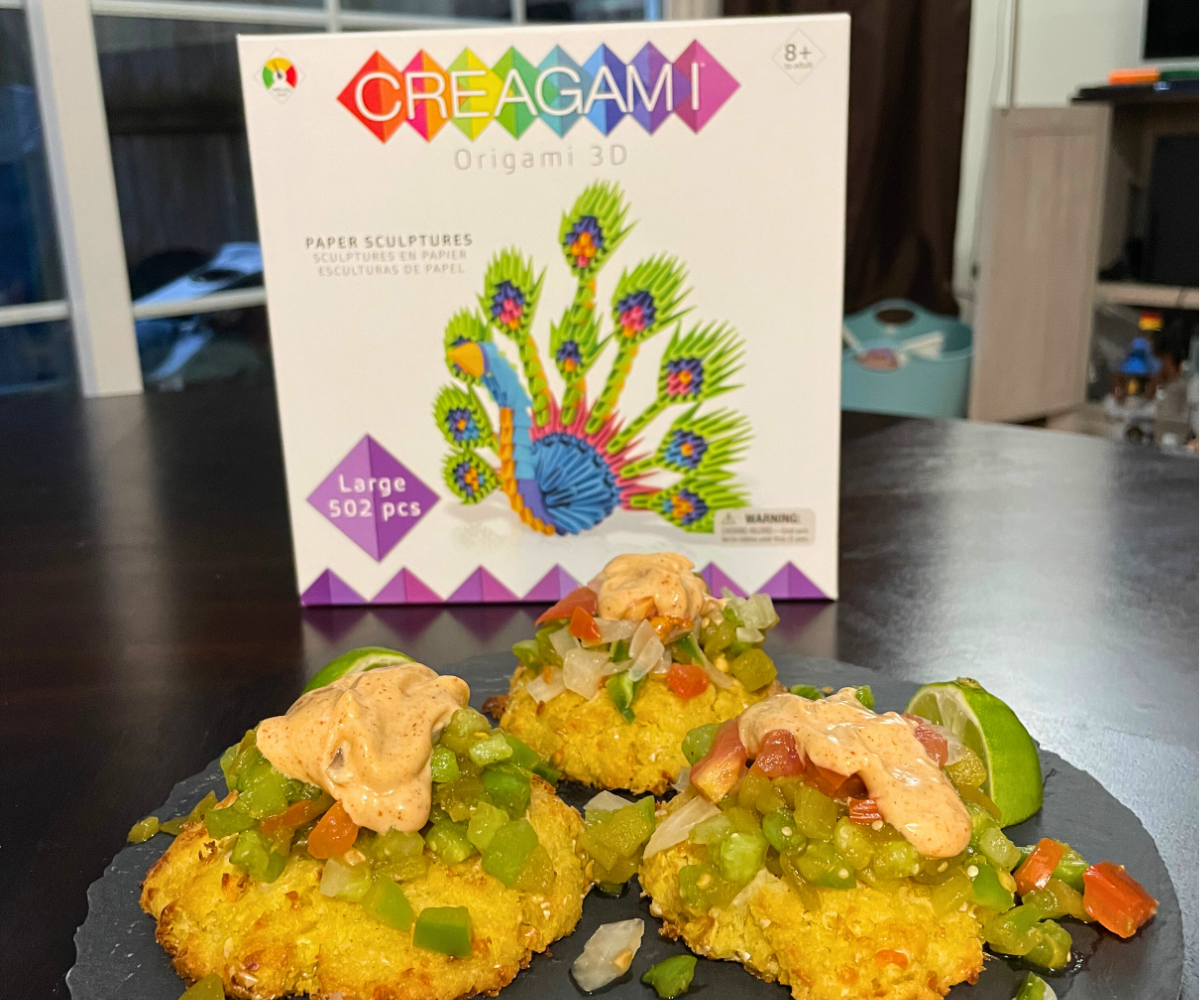 Creagami Peacock box with Cheesecake Factory copycate tamale cake recipe